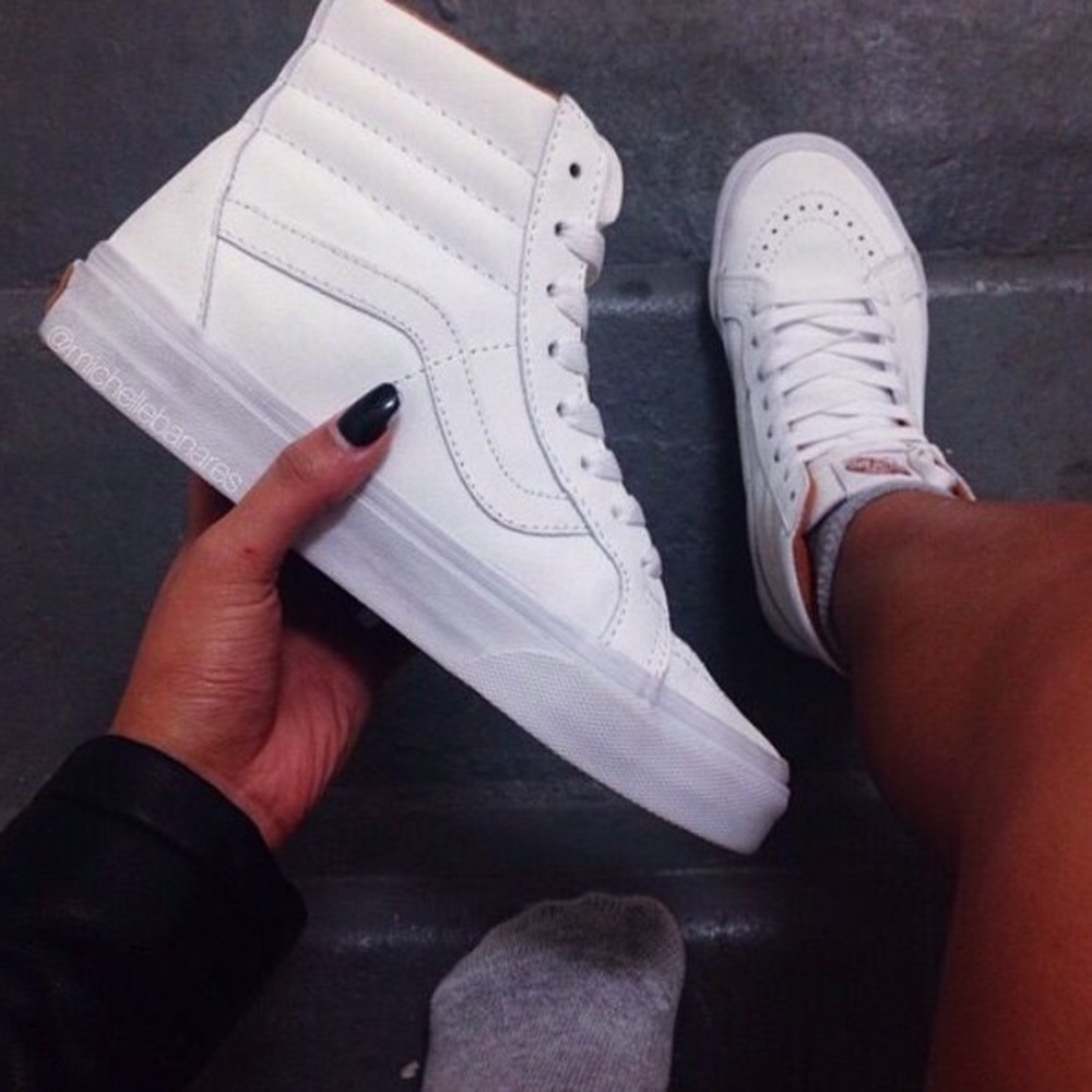 High-Top Vans in White
